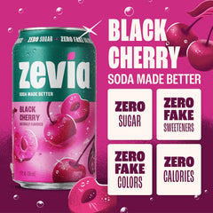 Zevia lata desde ángulo que resalta diseño y frescura del producto