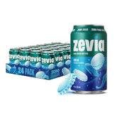 Zevia lata frontal pack 24 latas mostrando presentación práctica