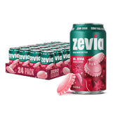 Zevia Dr. Zevia lata frontal, diseño claro y refrescante, sabor intenso