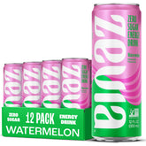 Zevia lata frente sabor sandía mostrando diseño y frescura