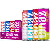 Zevia pack frontal mostrando las cuatro latas y variedad de sabores útil para elegir
