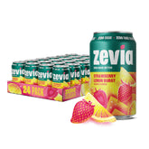 Zevia lata frontal Strawberry Lemon Burst mostrando diseño y beneficio refrescante
