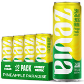 Zevia lata frente con diseño tropical y beneficio refrescante