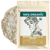 Zhivana Organics envase frontal de raíz de malvavisco, orgánico y limpio