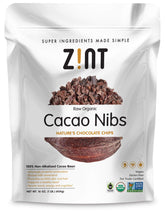 Zint empaque frontal mostrando 16 oz y beneficio de cacao puro