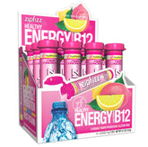 Zipfizz empaque frontal Pink Lemonade mostrando pack de 12 y portabilidad