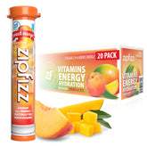 Zipfizz empaque frontal 20 sobres mostrando beneficio energético