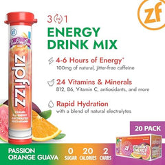 Zipfizz bebida Orange Cream en vaso listo para beber, hidratación rápida