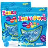 Zollipops bolsa frontal blue raspberry mostrando presentación y conveniencia