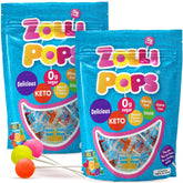Zollipops frente del empaque mostrando bolsa y diseño, ventajas de conveniencia