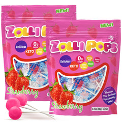 Zollipops paquete frontal fresa mostrando presentación práctica y sin azúcar