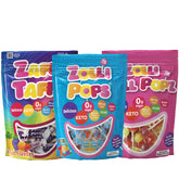 Zollipops paquete frontal mostrando variedad y conveniencia
