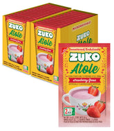 ZUKO atole fresa frente del paquete mostrando diseño y sabor