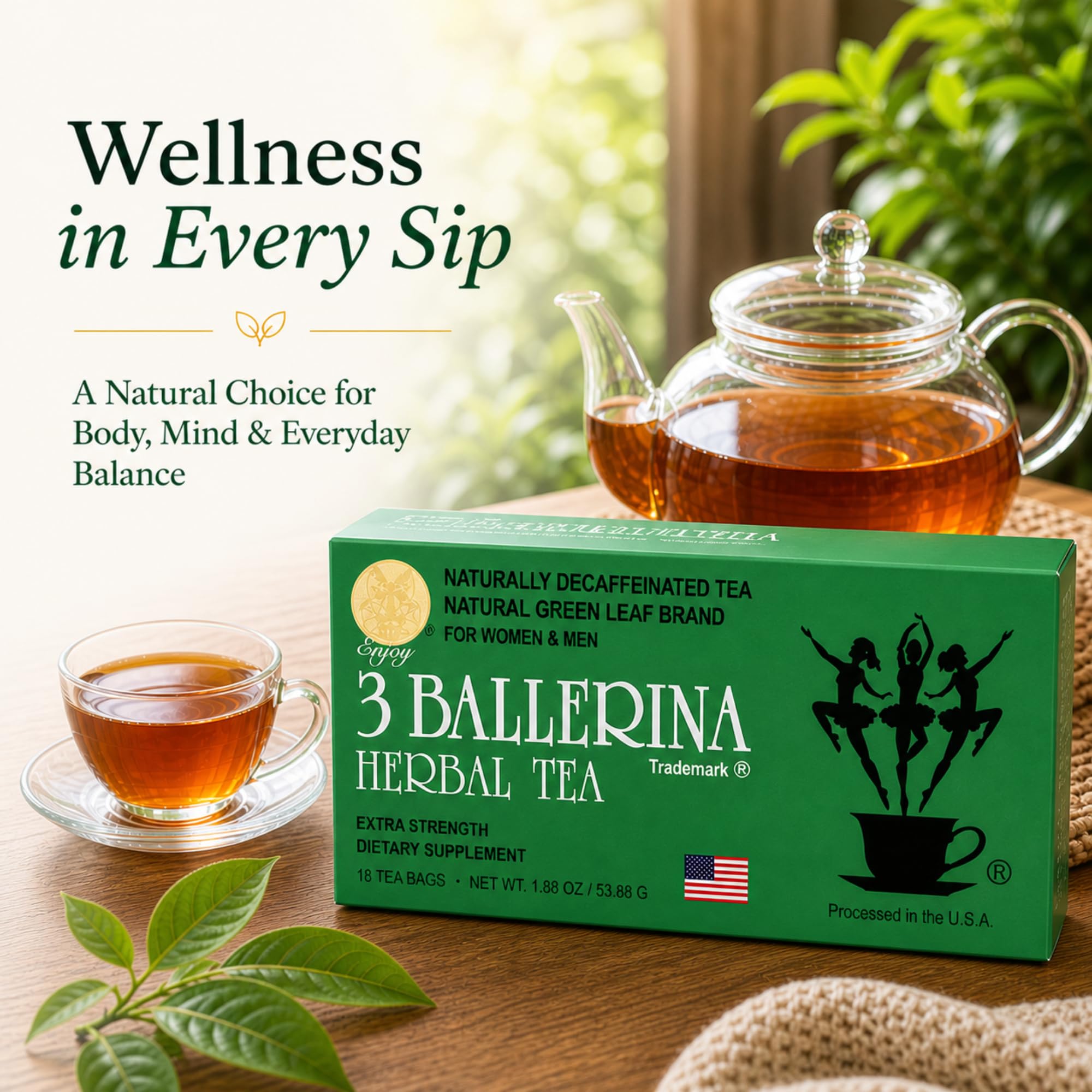 3 Ballerina etiqueta con instrucciones claras para preparar la infusión