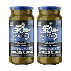 505 Southwestern frasco frontal mostrando etiqueta y sellado, sabor ahumado