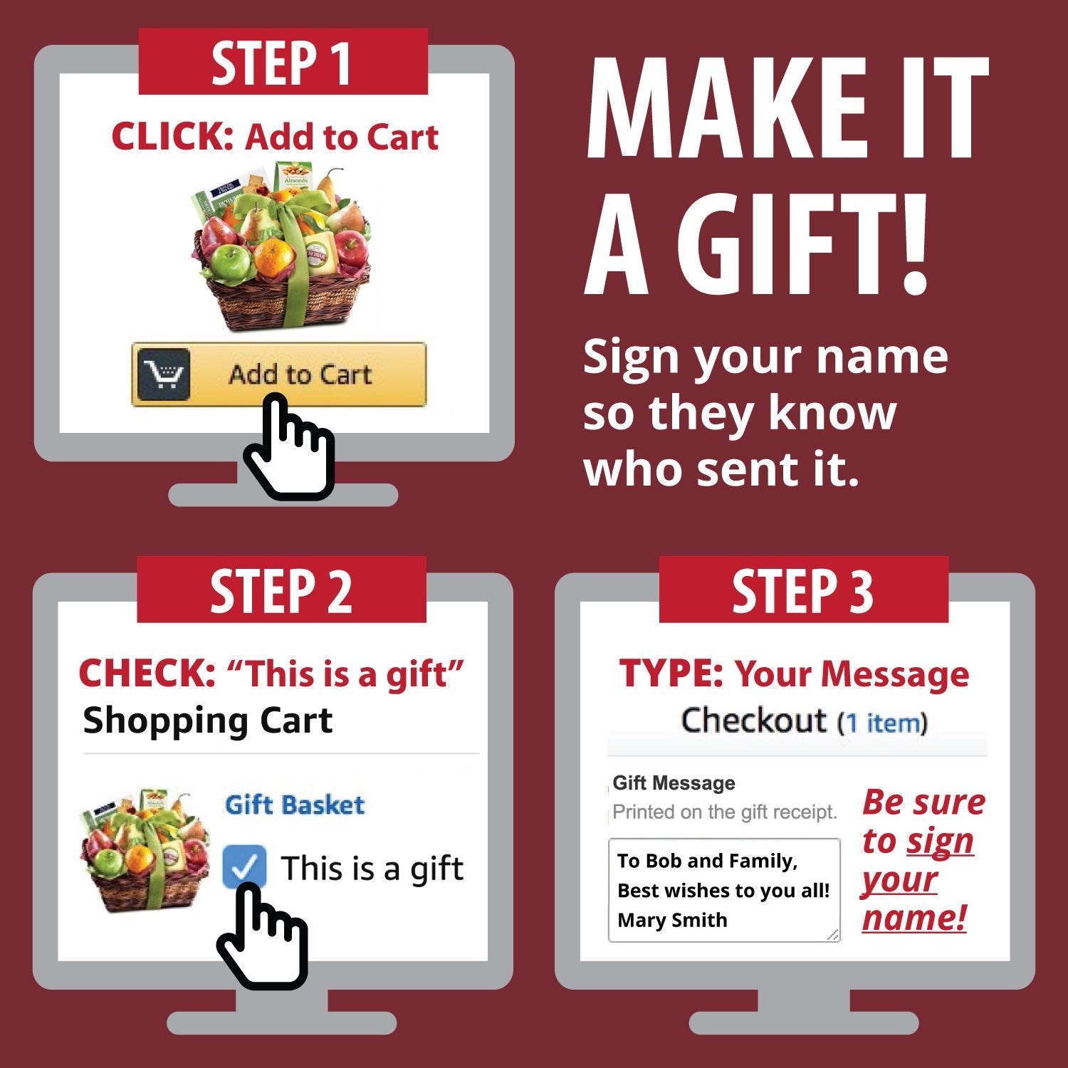 A Gift Inside etiqueta personalizada y tarjeta de mensaje, añade toque personal