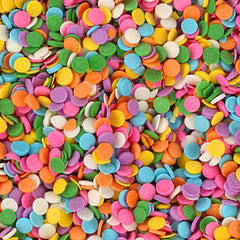 A Great Surprise primer plano de textura de confetti mostrando uniformidad y color