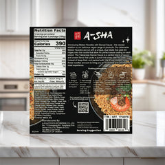 A-SHA vista de bloque con corte 3D que realza textura y retención de salsa