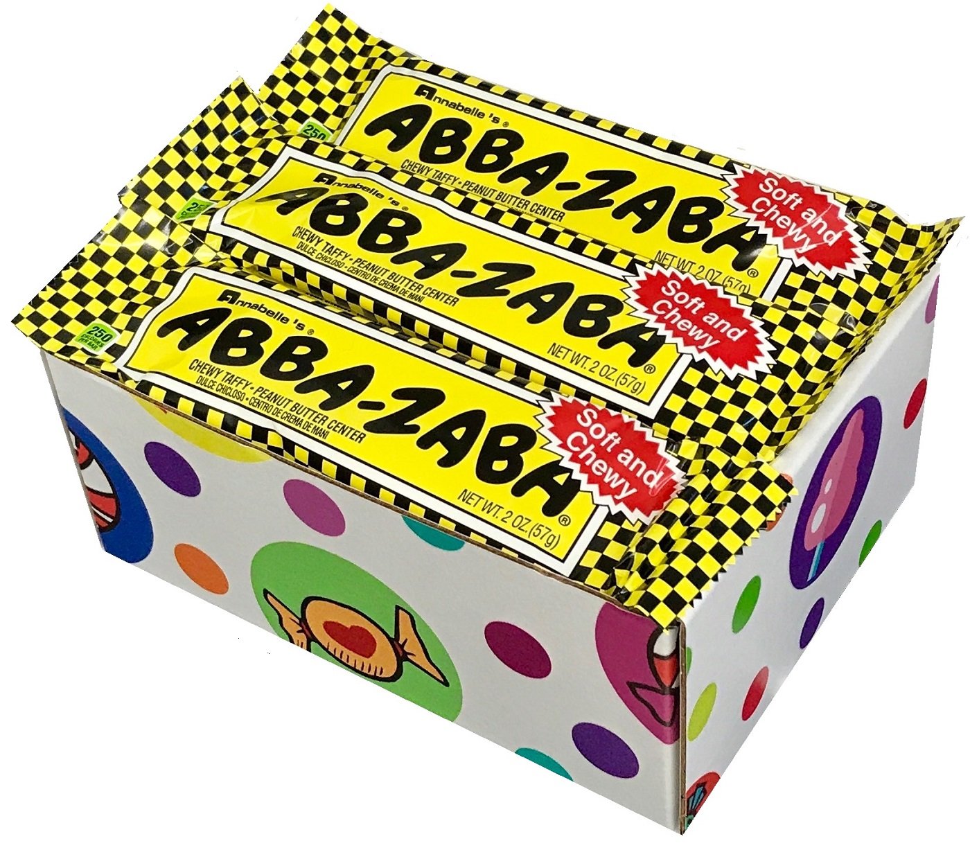 Abba Zabba frontal pack muestra sabor clásico y conveniencia