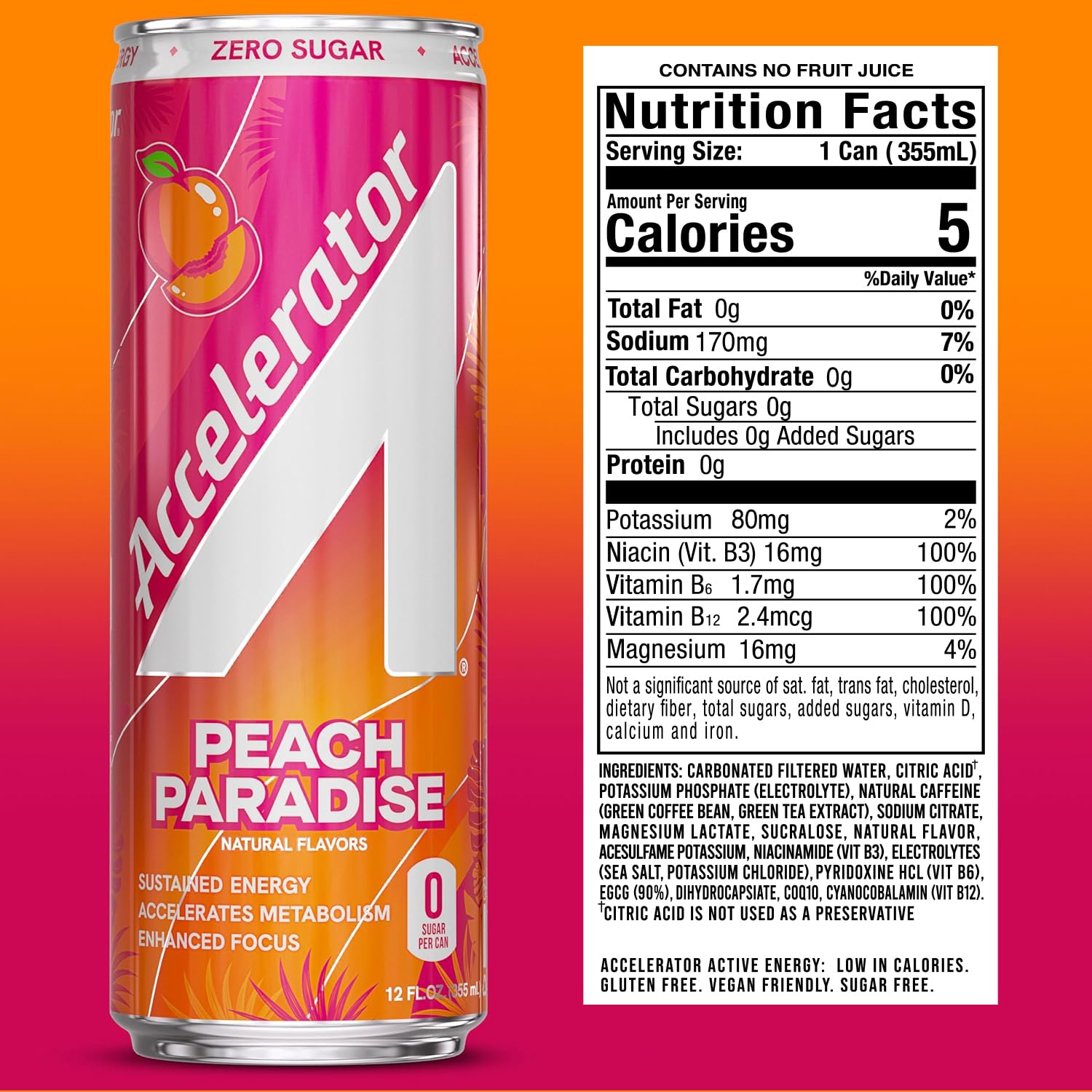 Accelerator pack de 12 latas Peach Paradise ideal para stock