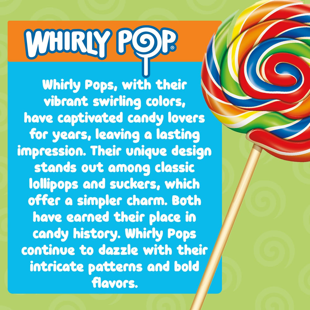 Adams & Brooks Whirly Pop envuelto individualmente, conserva frescura