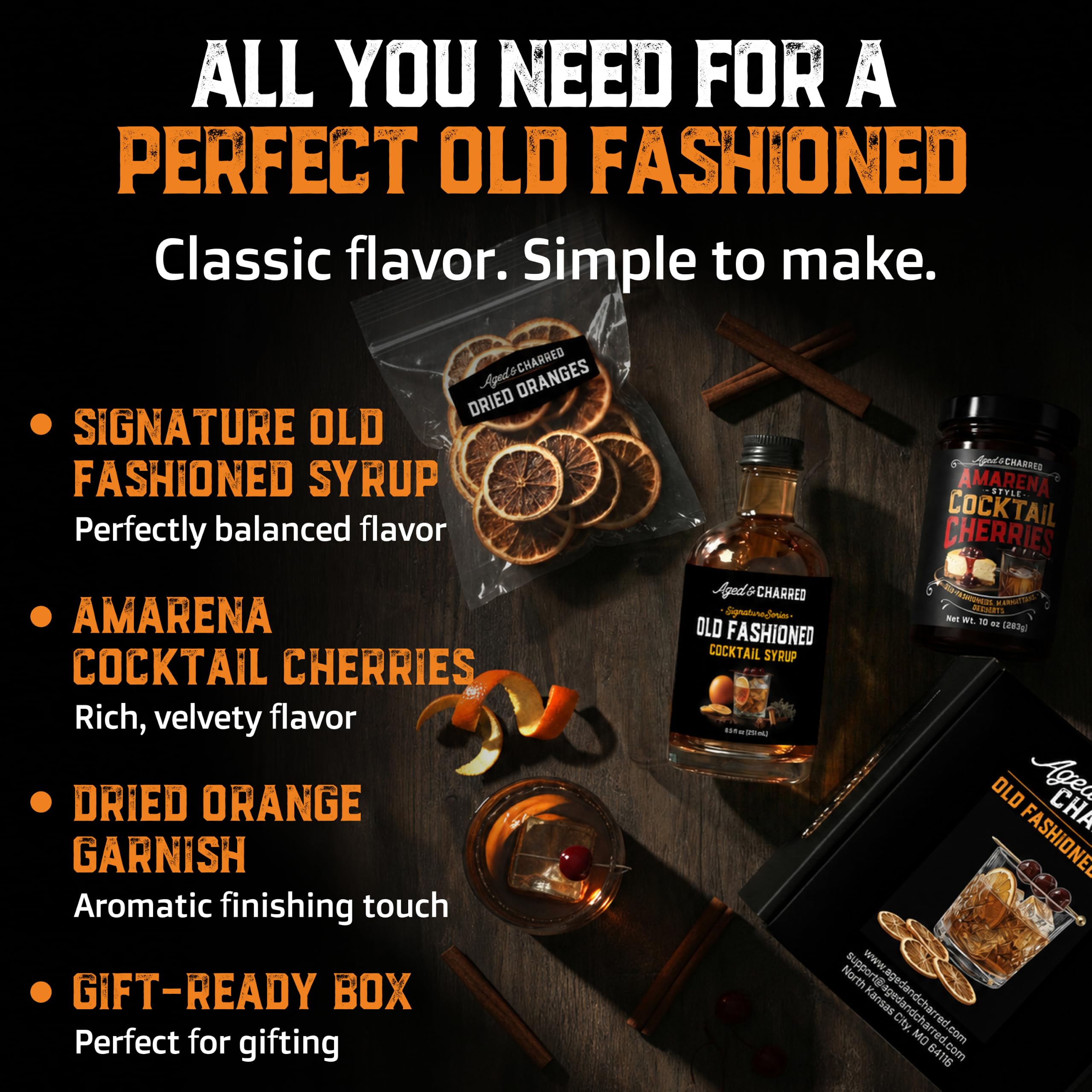 Aged & Charred frasco de cerezas Amarena con sabor intenso y color