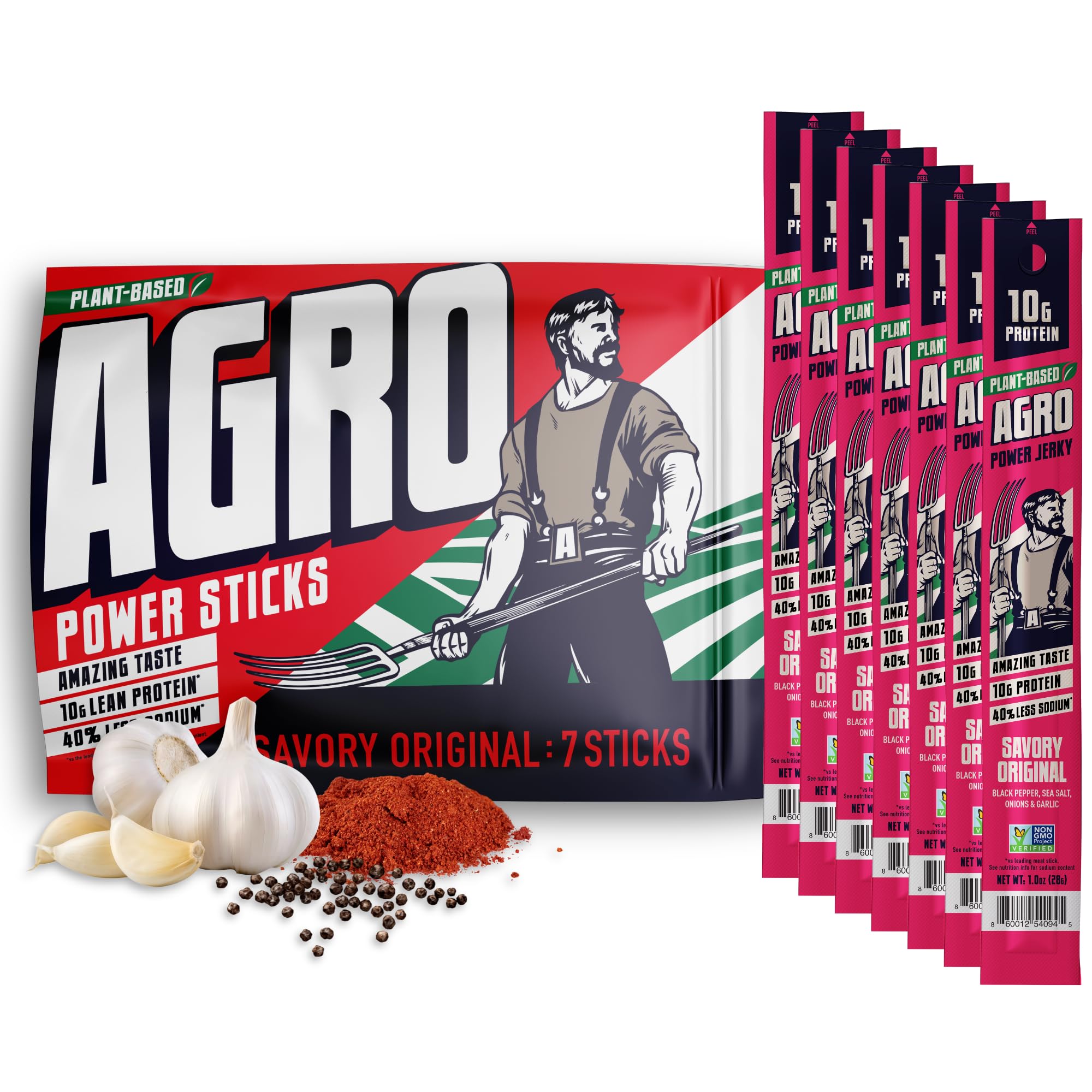 AGRO bolsa frente mostrando 7 barritas y conveniencia para llevar