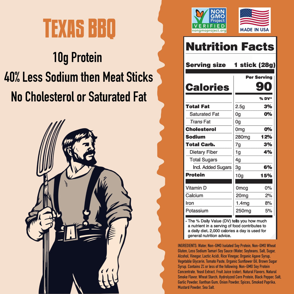 AGRO palito Texas BBQ en mano demostrando tamaño práctico