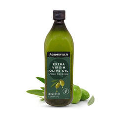 Agrosevilla botella frontal 1L mostrando diseño y pureza