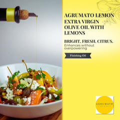 Agrumato vertido sobre ensalada aporta brillo y frescura