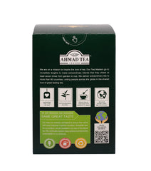 Ahmad Tea medida de porción junto a cuchara para comparar tamaño