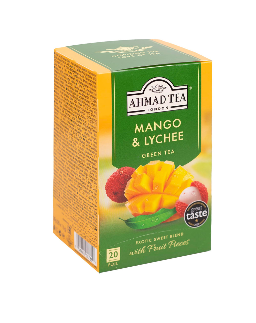 Ahmad Tea taza caliente destacando sabor afrutado y reconfortante