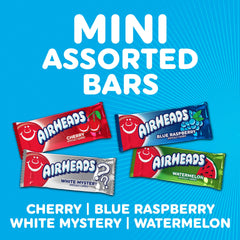 Airheads mini barras envueltas individualmente para reparto higiénico