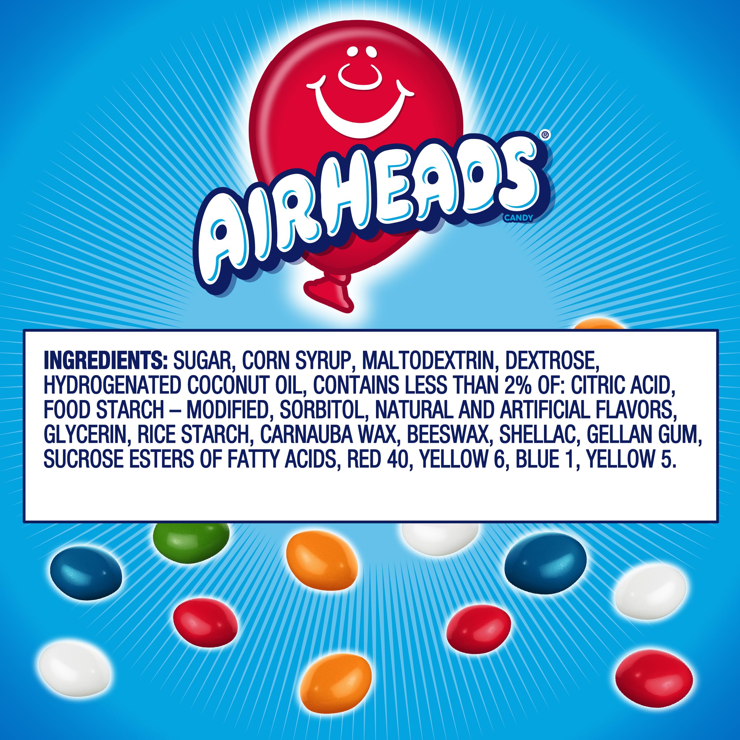 Airheads bolsitas en regalos y bolsas de sorpresas, presentación colorida