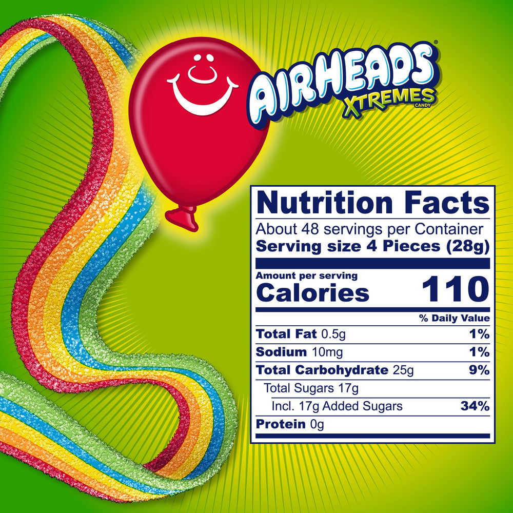 Airheads textura de la cinta en primer plano resaltando elasticidad