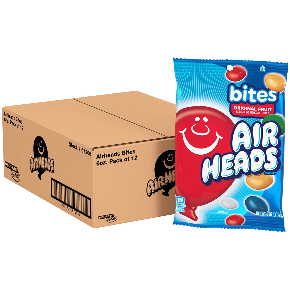 Airheads paquete frontal mostrando bolsa y marca, ideal para compartir