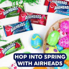 Airheads textura del taffy masticable mostrando su consistencia aireada