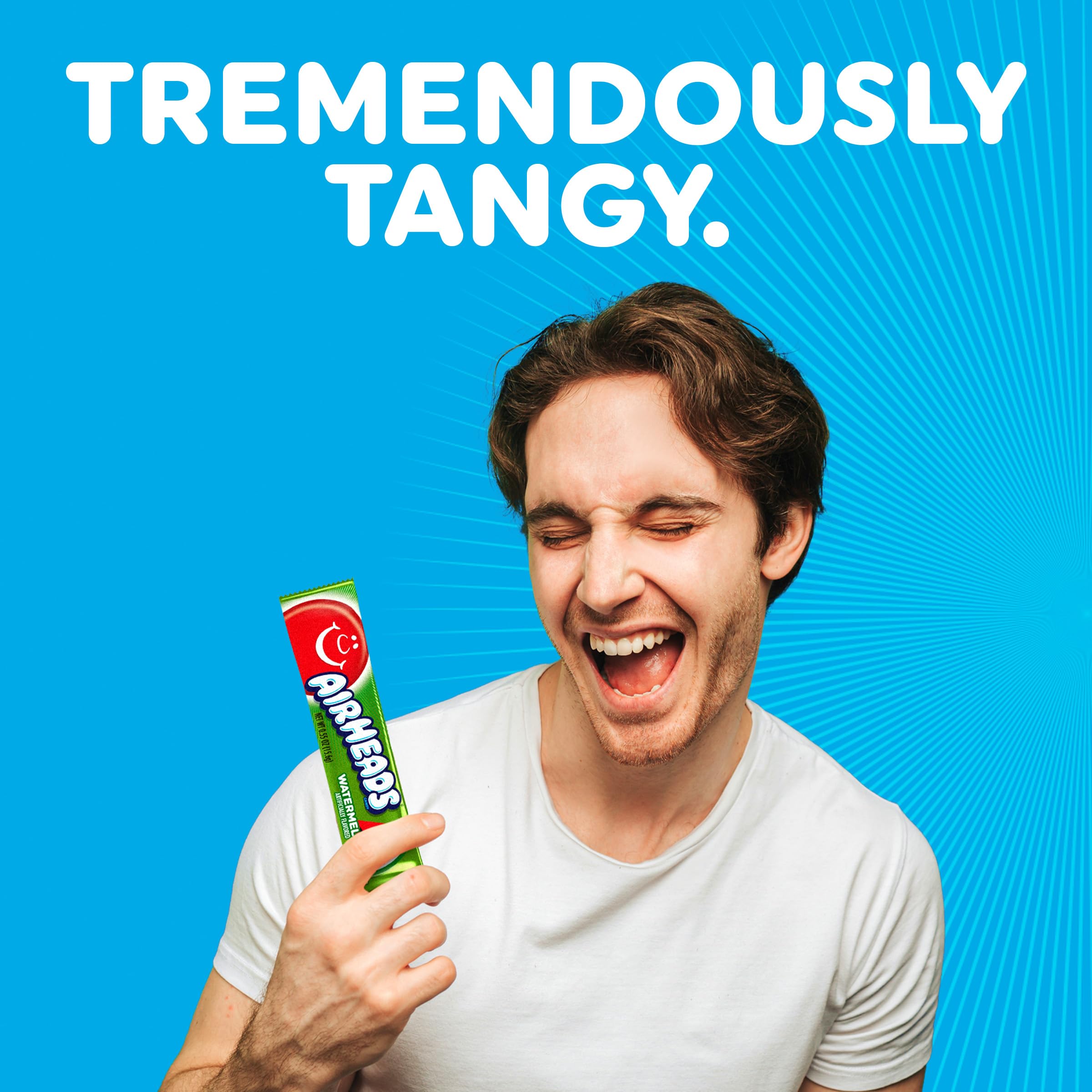 Etiqueta Airheads Watermelon con ingredientes y certificación kosher visibles