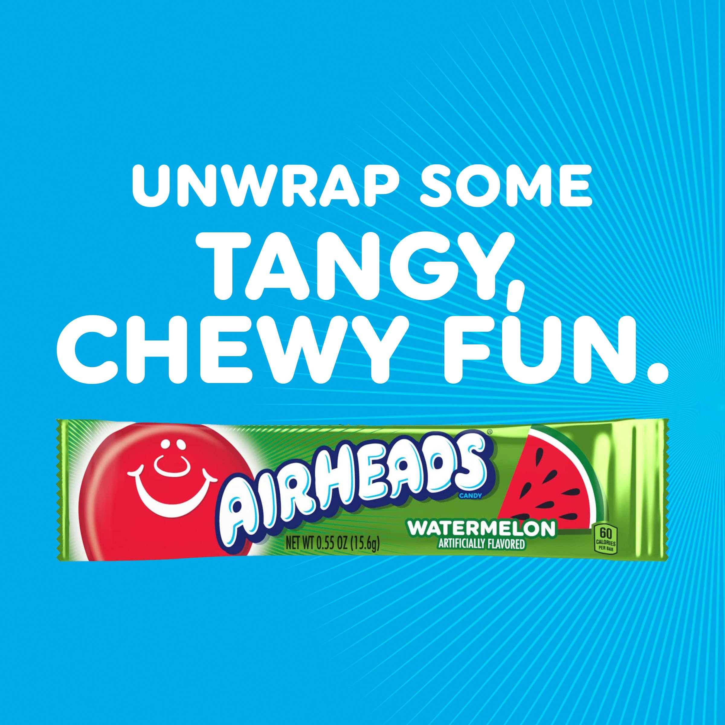Detalle de textura Airheads Watermelon resaltando masticabilidad y suavidad