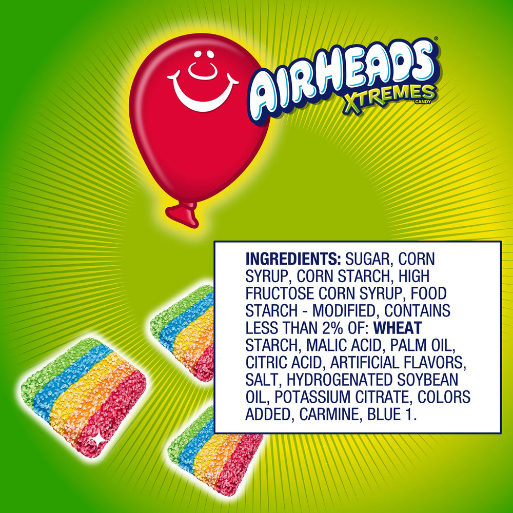 Airheads bocado en primer plano muestra textura masticable y atractivo visual