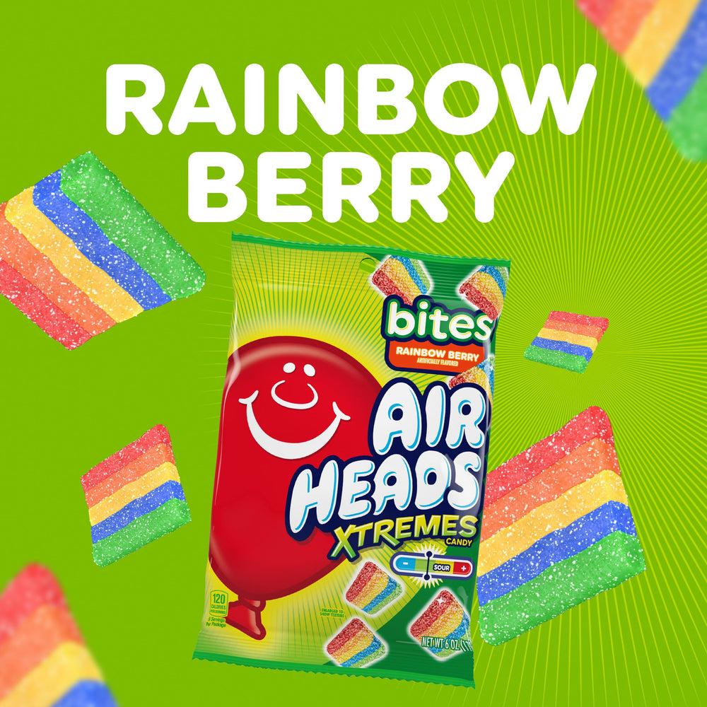 Airheads en mano ilustrando porción y conveniencia para llevar