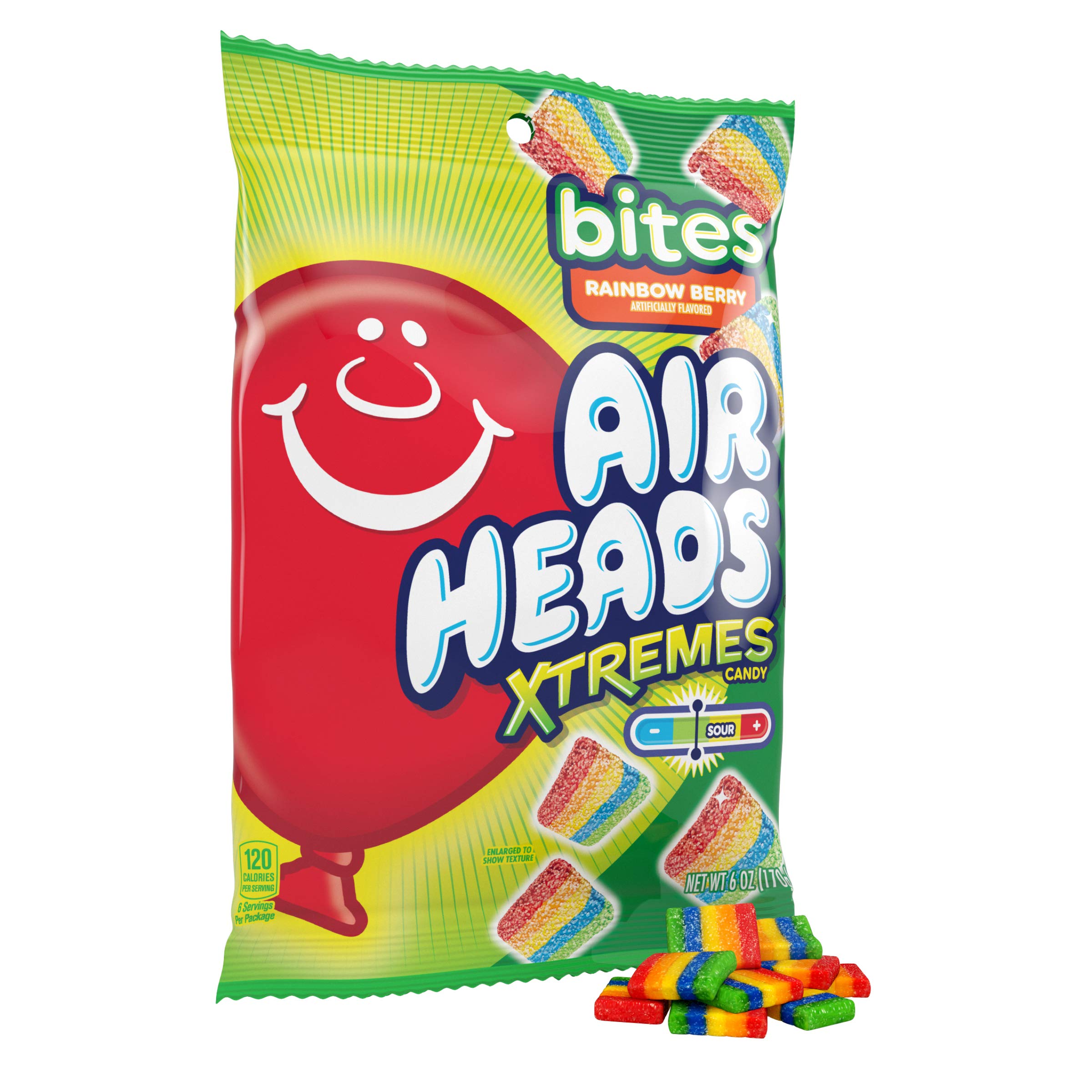 Airheads paquete frontal mostrando diseño y sabor Rainbow Berry útil para identificación