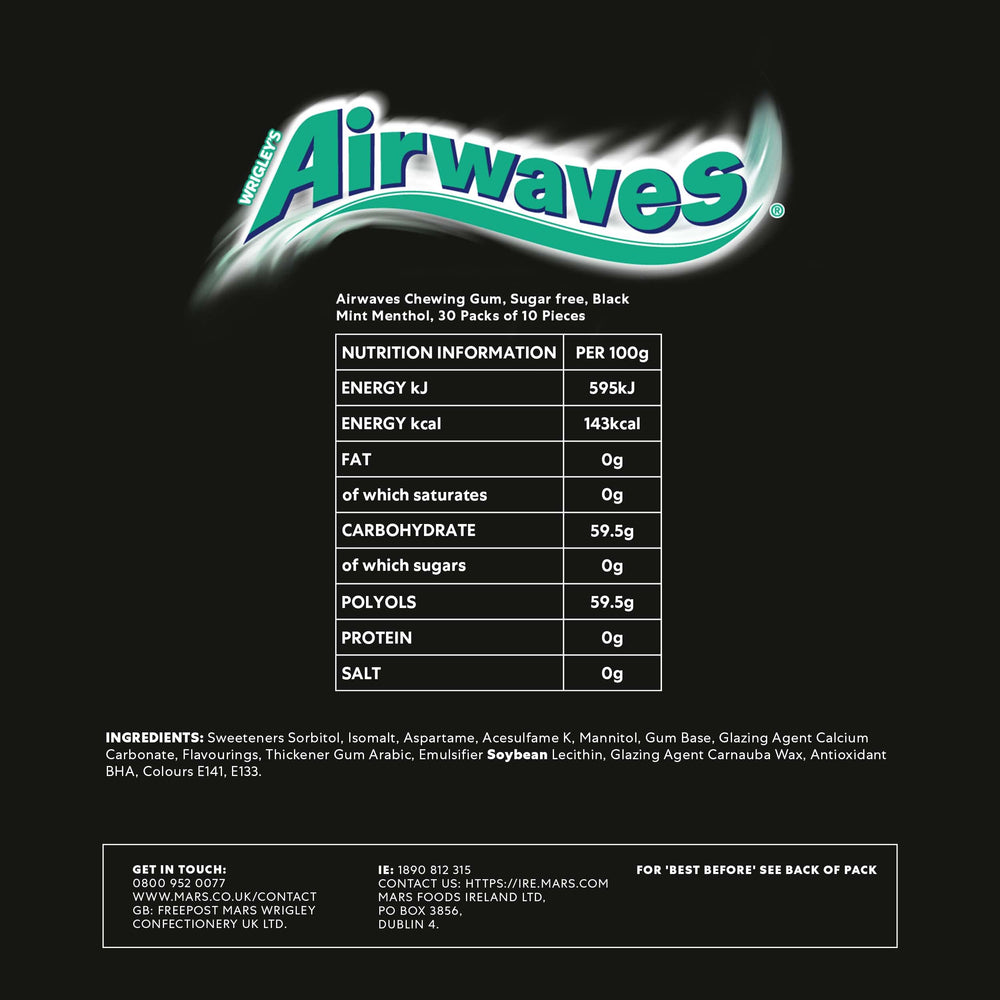 AirWaves estuche abierto con 10 pastillas visibles para dosificación fácil