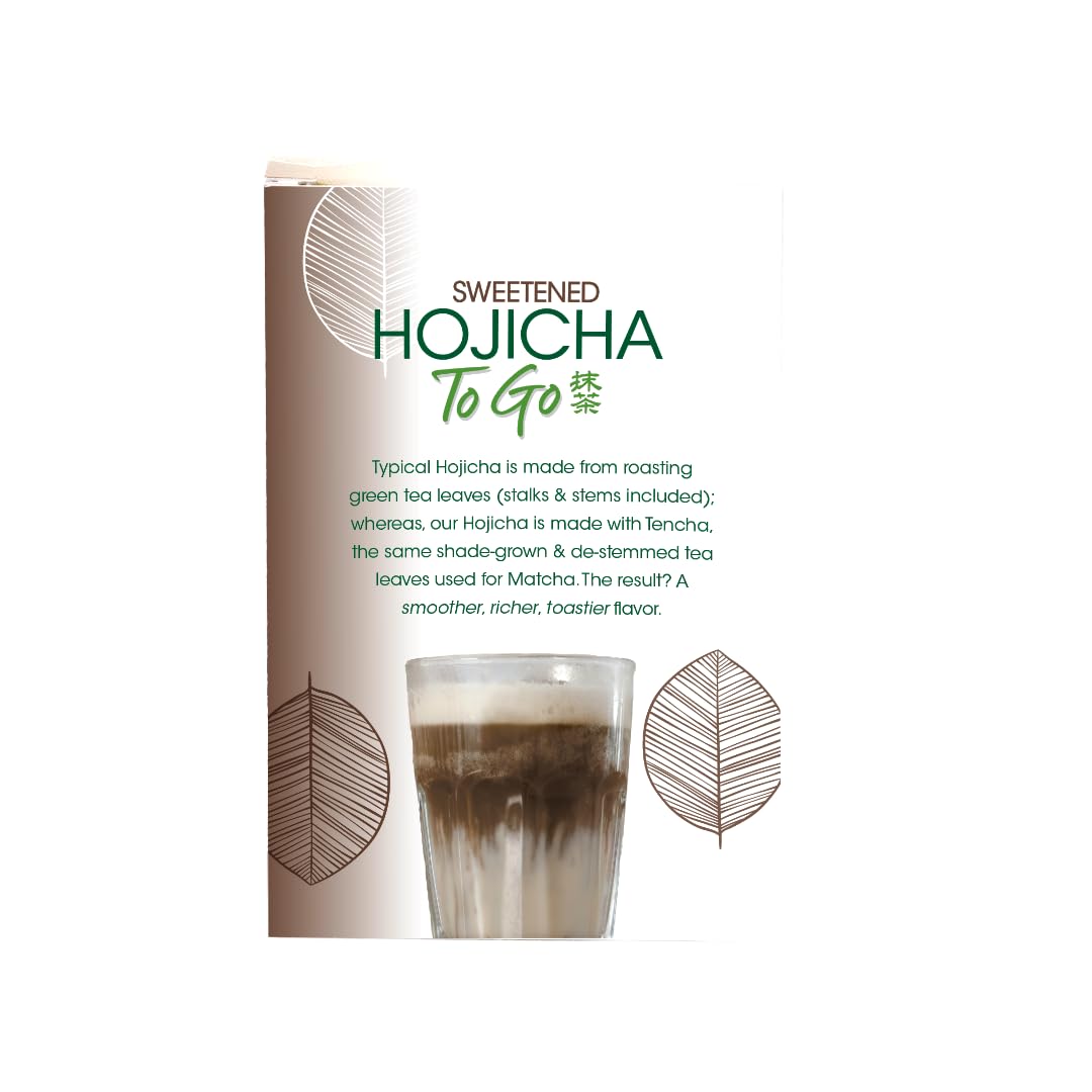 AIYA SINCE 1888 smoothie de hojicha en vaso con hielo mostrando una opción fría y refrescante