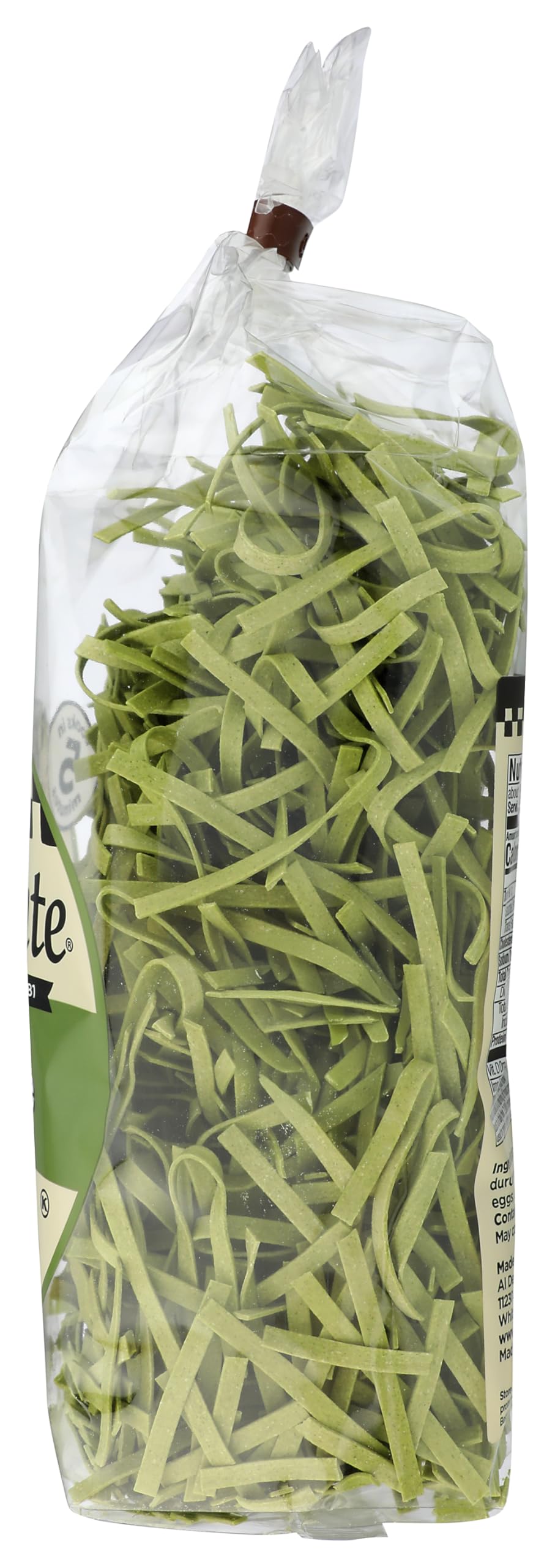 AL DENTE etiqueta del paquete con ingredientes y certificación kosher visibles