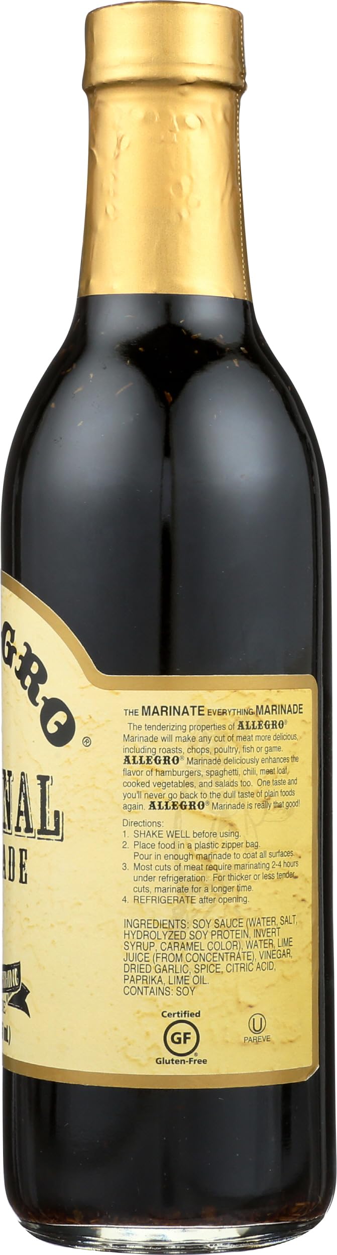 Allegro botella abierta mostrando boquilla y facilidad de uso en cocina