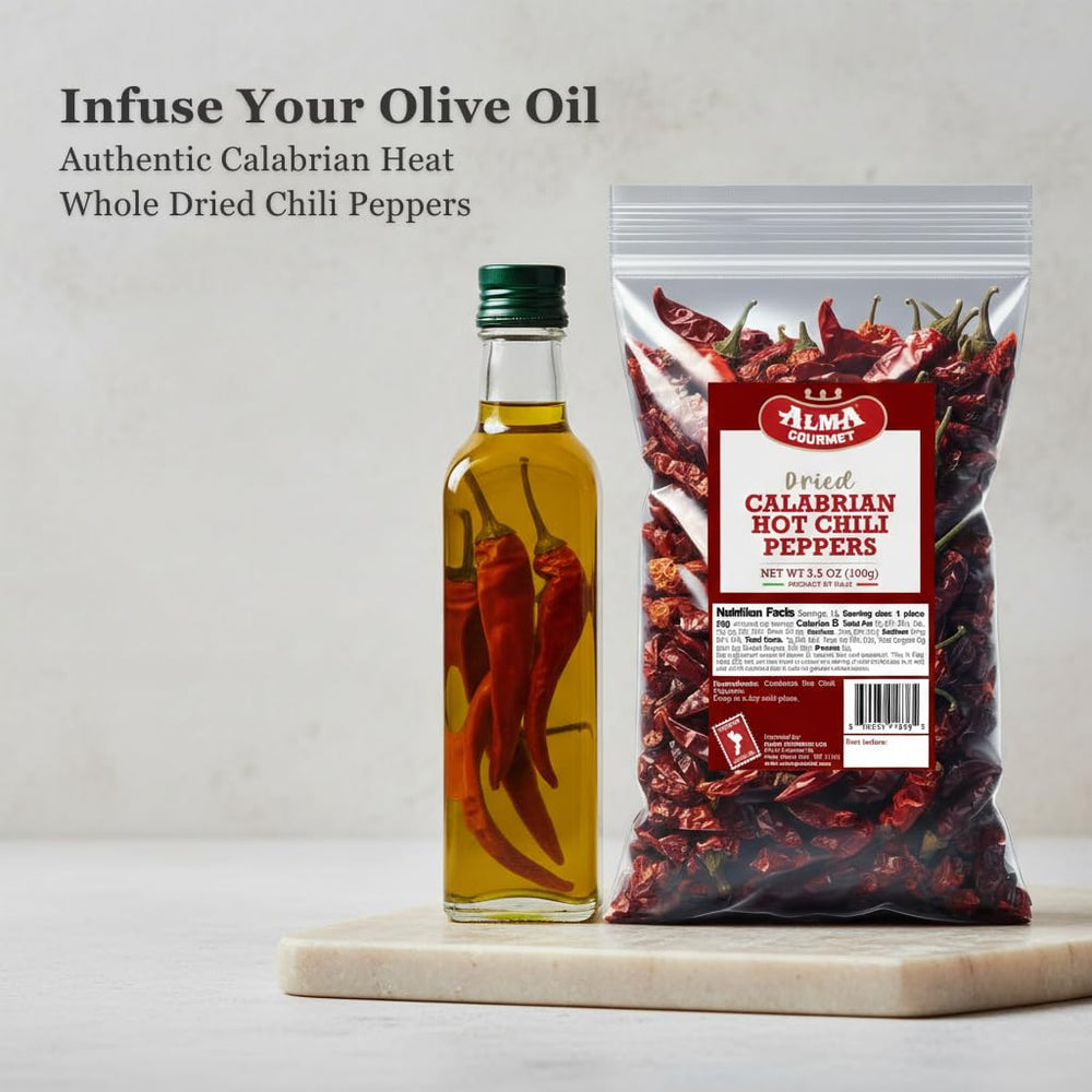 Alma Gourmet bolsa 100 g junto a utensilios para comparar tamaño