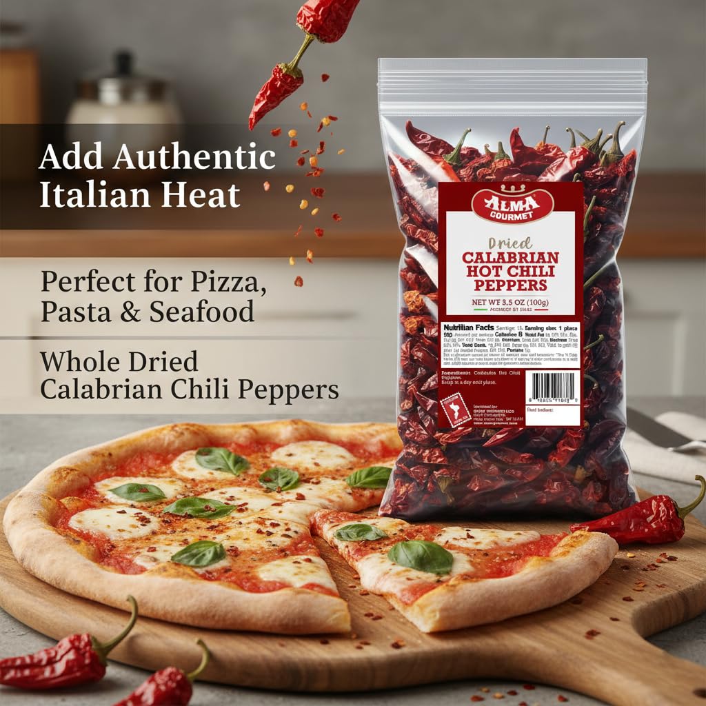 Alma Gourmet chiles infusionando aceite para sabor mediterráneo