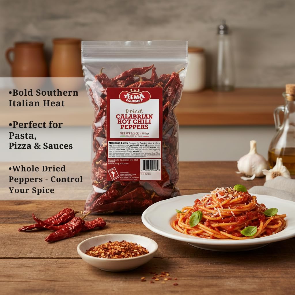 Alma Gourmet etiqueta de producto mostrando origen italiano