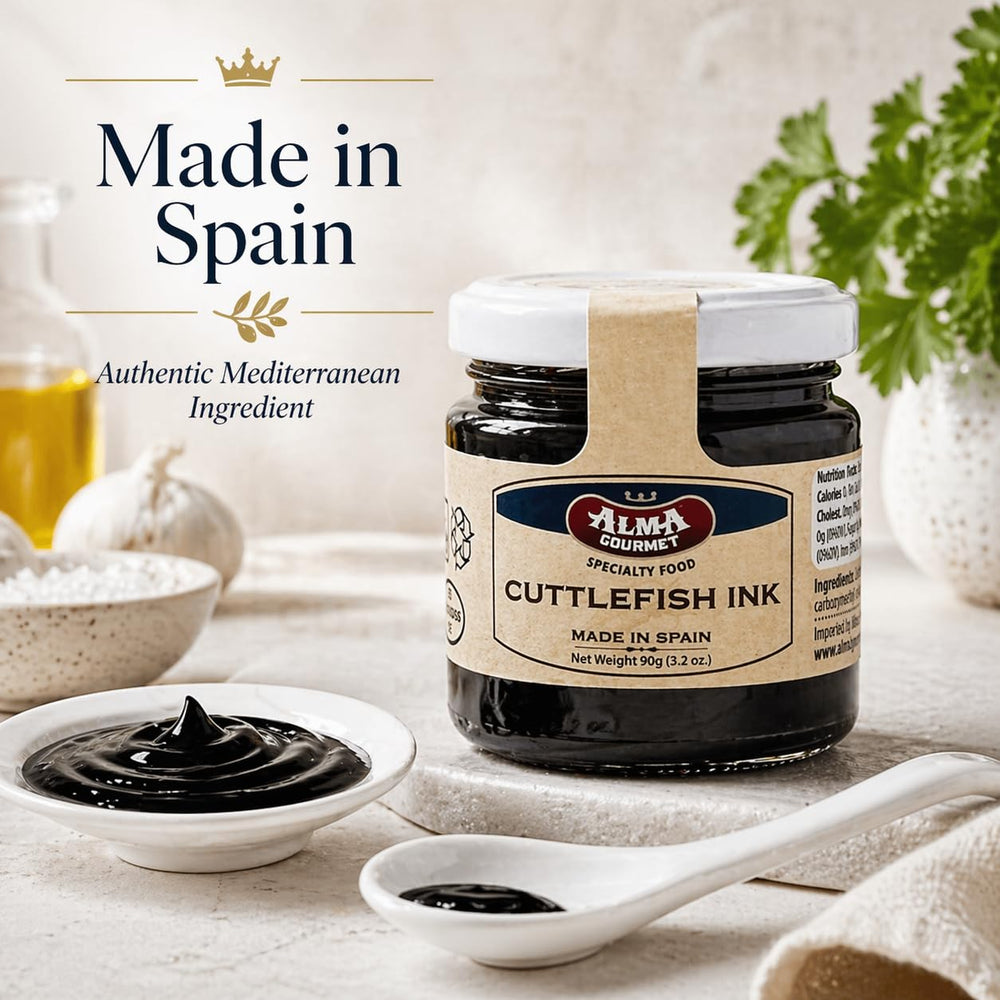 Alma Gourmet textura de tinta en cuchara, muestra consistencia lisa y mezcla fácil